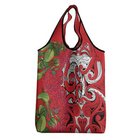 Personalised New Zealand Koru Pohutukawa Grocery Bag Meri Kirihimete Aroha for Christmas LT9 - Polynesian Pride