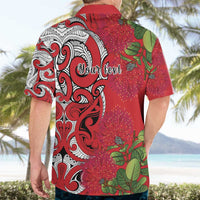 Personalised New Zealand Koru Pohutukawa Hawaiian Shirt Meri Kirihimete Aroha for Christmas LT9 - Polynesian Pride