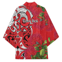 Personalised New Zealand Koru Pohutukawa Kimono Meri Kirihimete Aroha for Christmas LT9 - Polynesian Pride