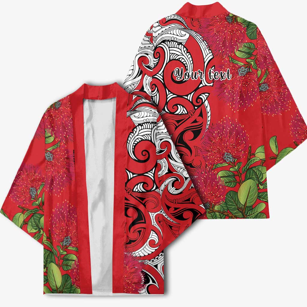 Personalised New Zealand Koru Pohutukawa Kimono Meri Kirihimete Aroha for Christmas LT9 - Polynesian Pride