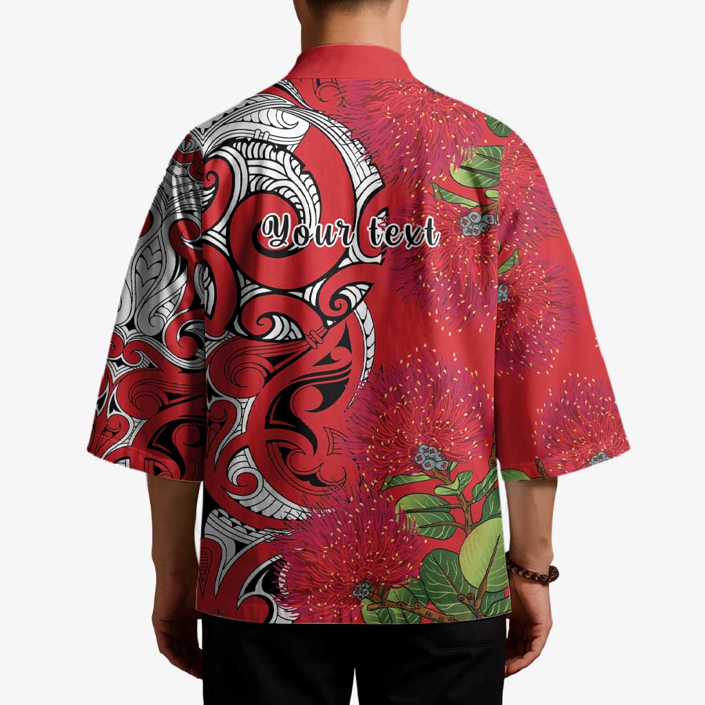Personalised New Zealand Koru Pohutukawa Kimono Meri Kirihimete Aroha for Christmas LT9 - Polynesian Pride
