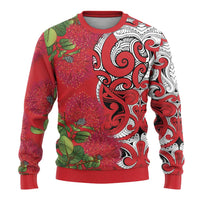 Personalised New Zealand Koru Pohutukawa Ugly Christmas Sweater Meri Kirihimete Aroha for Christmas LT9 - Polynesian Pride