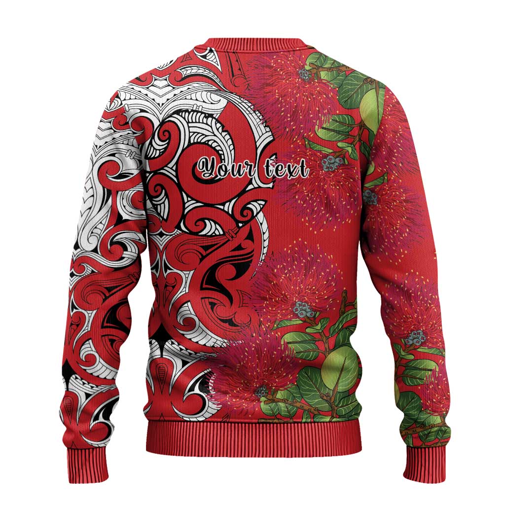 Personalised New Zealand Koru Pohutukawa Ugly Christmas Sweater Meri Kirihimete Aroha for Christmas LT9 - Polynesian Pride