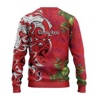 Personalised New Zealand Koru Pohutukawa Ugly Christmas Sweater Meri Kirihimete Aroha for Christmas LT9 - Polynesian Pride
