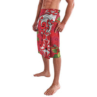 Personalised New Zealand Koru Pohutukawa Lavalava Meri Kirihimete Aroha for Christmas LT9 - Polynesian Pride