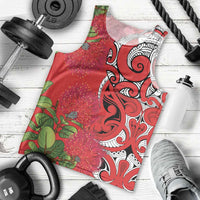 Personalised New Zealand Koru Pohutukawa Men Tank Top Meri Kirihimete Aroha for Christmas LT9 - Polynesian Pride