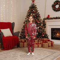 Personalised New Zealand Koru Pohutukawa Christmas Pajama Set Meri Kirihimete Aroha for Christmas LT9 Kid Red - Polynesian Pride