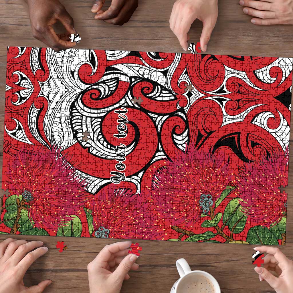 Personalised New Zealand Koru Pohutukawa Puzzle Meri Kirihimete Aroha for Christmas LT9 - Polynesian Pride