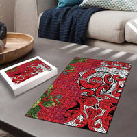 Personalised New Zealand Koru Pohutukawa Puzzle Meri Kirihimete Aroha for Christmas LT9 - Polynesian Pride