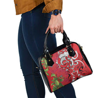 Personalised New Zealand Koru Pohutukawa Shoulder Handbag Meri Kirihimete Aroha for Christmas LT9 - Polynesian Pride
