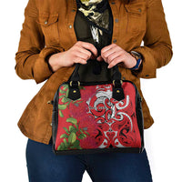 Personalised New Zealand Koru Pohutukawa Shoulder Handbag Meri Kirihimete Aroha for Christmas LT9 - Polynesian Pride