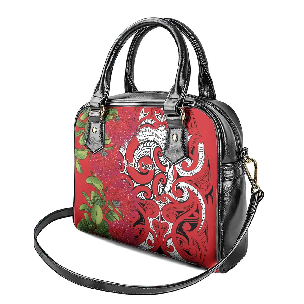 Personalised New Zealand Koru Pohutukawa Shoulder Handbag Meri Kirihimete Aroha for Christmas LT9 - Polynesian Pride