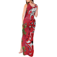 Personalised New Zealand Koru Pohutukawa Tank Maxi Dress Meri Kirihimete Aroha for Christmas LT9 - Polynesian Pride