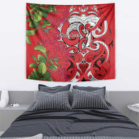 Personalised New Zealand Koru Pohutukawa Tapestry Meri Kirihimete Aroha for Christmas LT9 - Polynesian Pride