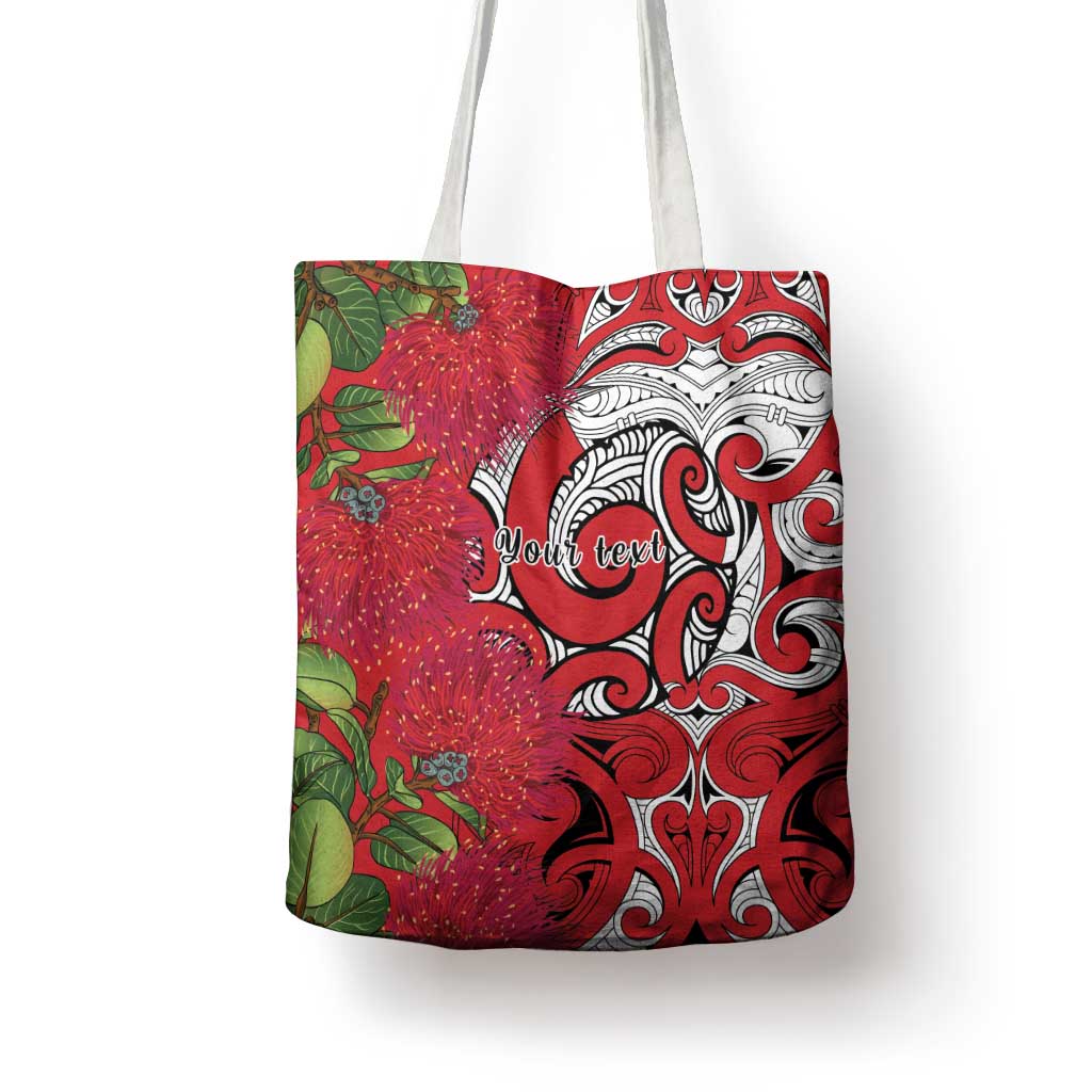 Personalised New Zealand Koru Pohutukawa Tote Bag Meri Kirihimete Aroha for Christmas LT9 - Polynesian Pride