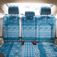 Hawaiian Hibiscus Honu Back Car Seat Cover Blue Mele Kalikimaka Palaka Spirit - Polynesian Pride