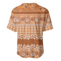 Hawaiian Hibiscus Honu Baseball Jersey Gold Mele Kalikimaka Palaka Spirit - Polynesian Pride