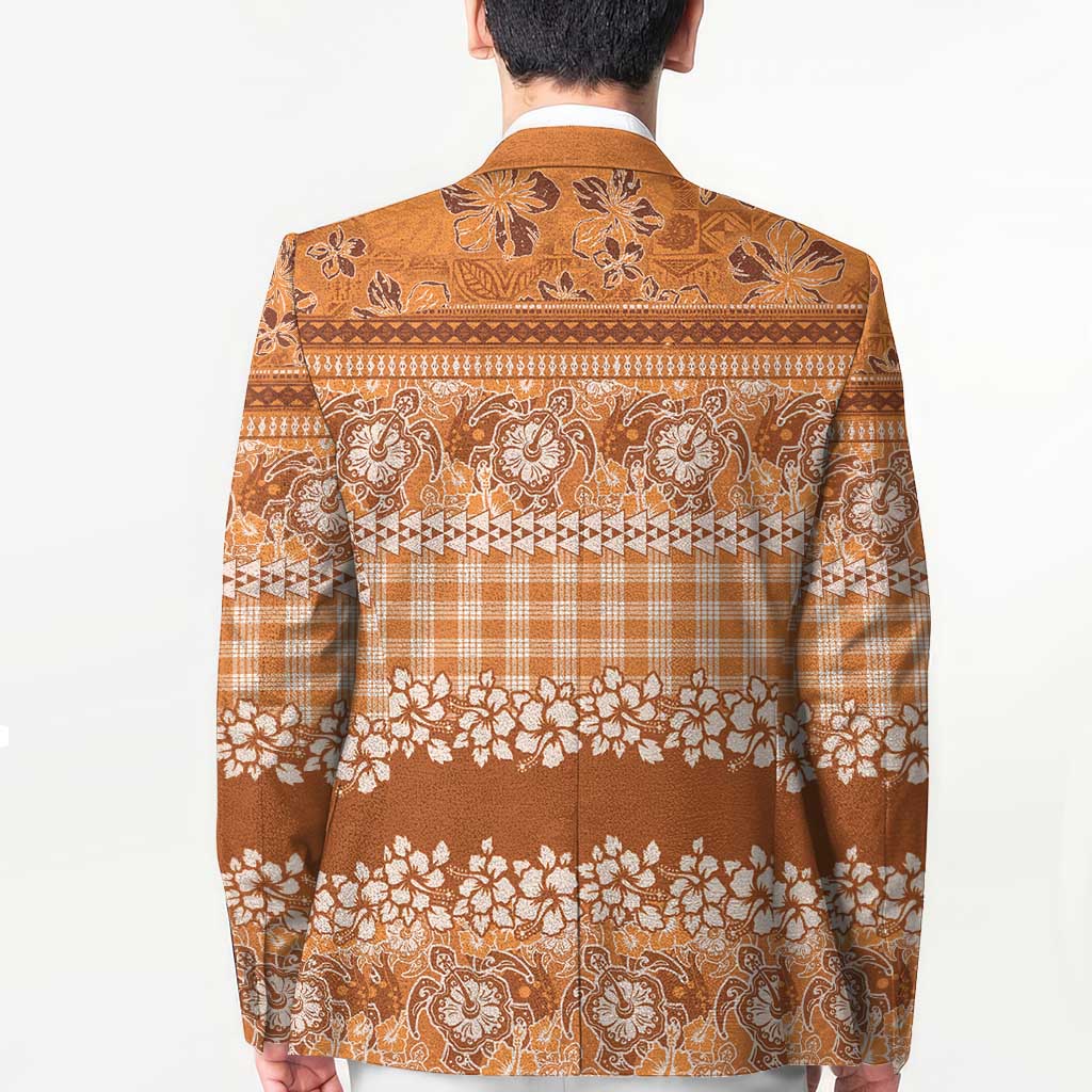 Hawaiian Hibiscus Honu Blazer Gold Mele Kalikimaka Palaka Spirit - Polynesian Pride