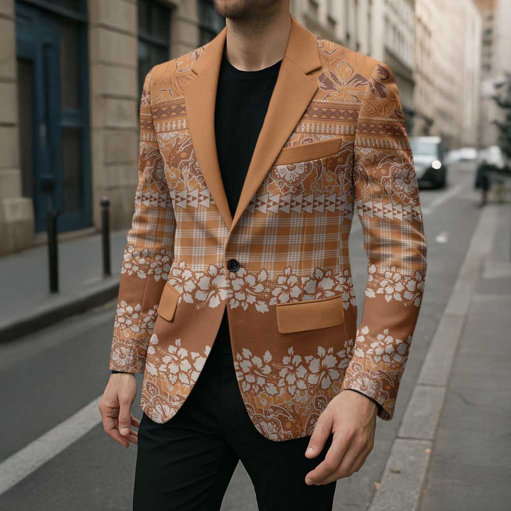 Hawaiian Hibiscus Honu Blazer Gold Mele Kalikimaka Palaka Spirit - Polynesian Pride