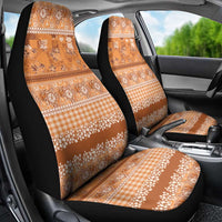 Hawaiian Hibiscus Honu Car Seat Cover Gold Mele Kalikimaka Palaka Spirit LT9 - Polynesian Pride
