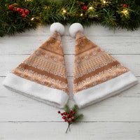 Hawaiian Hibiscus Honu Christmas Santa Hat Gold Mele Kalikimaka Palaka Spirit LT9 - Polynesian Pride