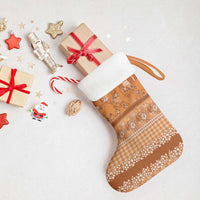 Hawaiian Hibiscus Honu Christmas Stocking Gold Mele Kalikimaka Palaka Spirit LT9 - Polynesian Pride