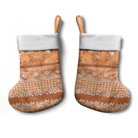 Hawaiian Hibiscus Honu Christmas Stocking Gold Mele Kalikimaka Palaka Spirit LT9 - Polynesian Pride