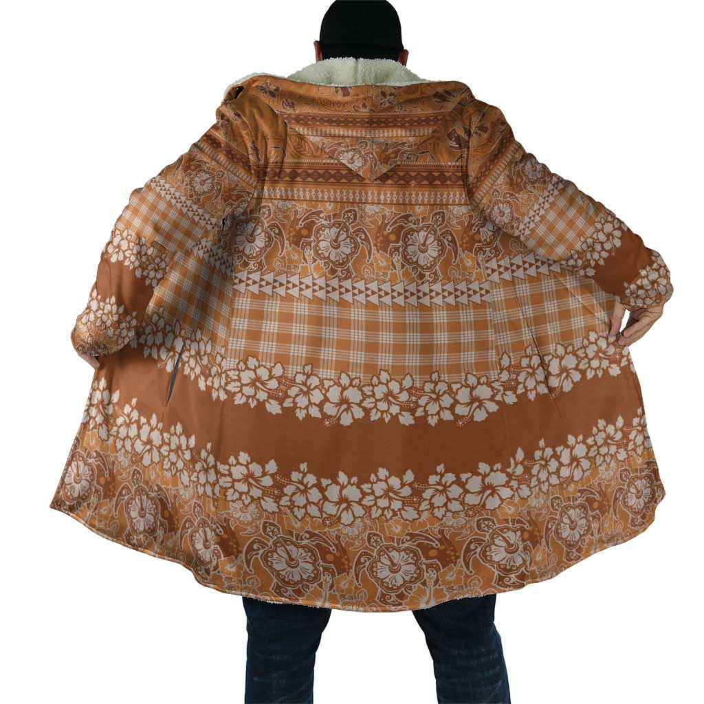 Hawaiian Hibiscus Honu Cloak Gold Mele Kalikimaka Palaka Spirit LT9 - Polynesian Pride