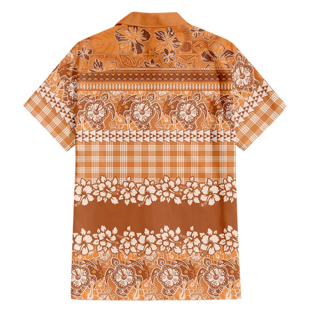 Hawaiian Hibiscus Honu Family Matching Puletasi and Hawaiian Shirt Gold Mele Kalikimaka Palaka Spirit LT9 - Polynesian Pride