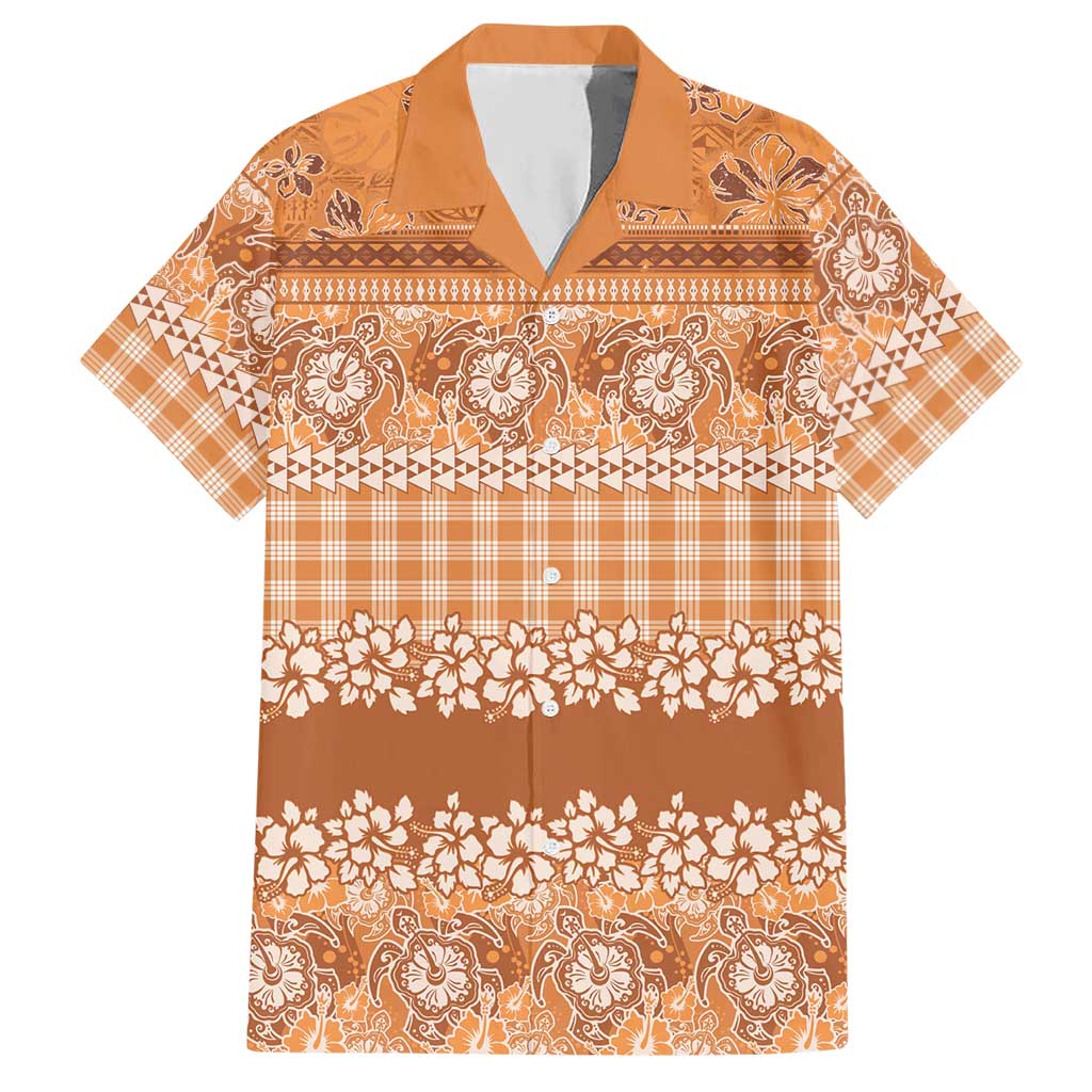 Hawaiian Hibiscus Honu Hawaiian Shirt Gold Mele Kalikimaka Palaka Spirit LT9 Gold - Polynesian Pride