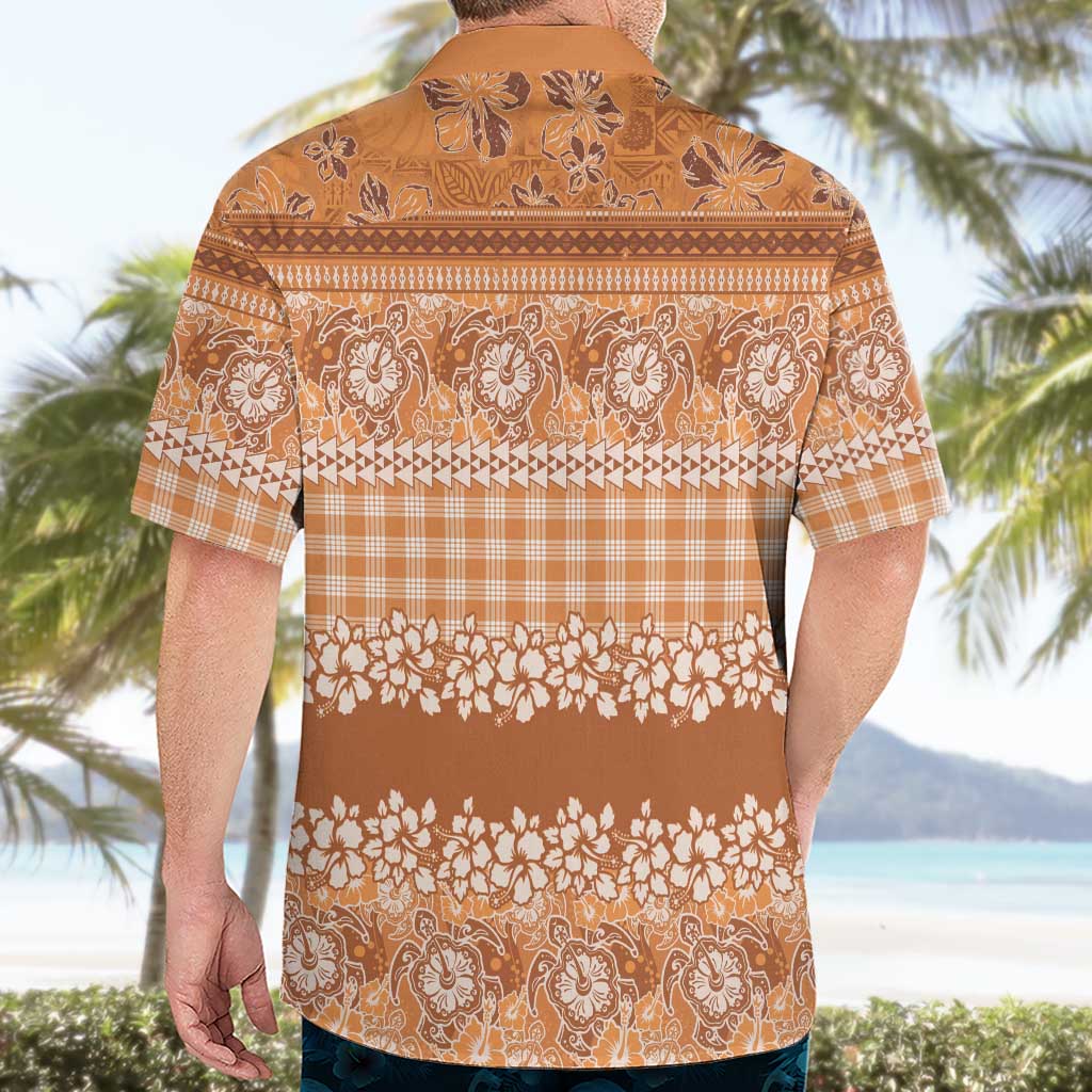 Hawaiian Hibiscus Honu Hawaiian Shirt Gold Mele Kalikimaka Palaka Spirit LT9 - Polynesian Pride