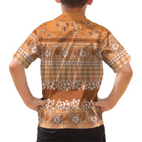 Hawaiian Hibiscus Honu Hawaiian Shirt Gold Mele Kalikimaka Palaka Spirit LT9 - Polynesian Pride