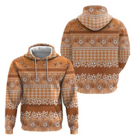 Hawaiian Hibiscus Honu Hoodie Gold Mele Kalikimaka Palaka Spirit LT9 - Polynesian Pride