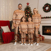 Hawaiian Hibiscus Honu Christmas Pajama Set Gold Mele Kalikimaka Palaka Spirit LT9 - Polynesian Pride
