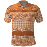 Hawaiian Hibiscus Honu Polo Shirt Gold Mele Kalikimaka Palaka Spirit LT9 Gold - Polynesian Pride