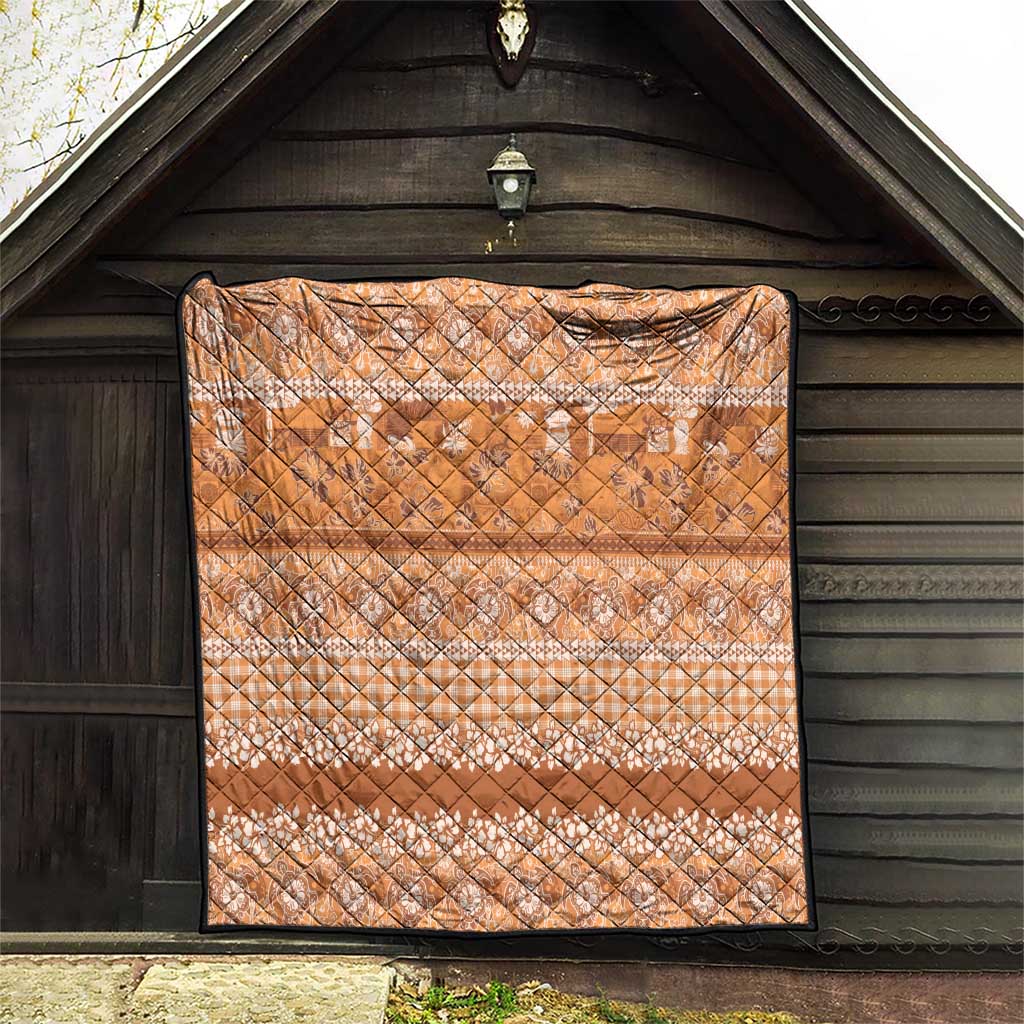 Hawaiian Hibiscus Honu Quilt Gold Mele Kalikimaka Palaka Spirit - Polynesian Pride