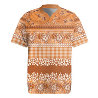 Hawaiian Hibiscus Honu Rugby Jersey Gold Mele Kalikimaka Palaka Spirit - Polynesian Pride