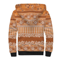 Hawaiian Hibiscus Honu Sherpa Hoodie Gold Mele Kalikimaka Palaka Spirit LT9 - Polynesian Pride