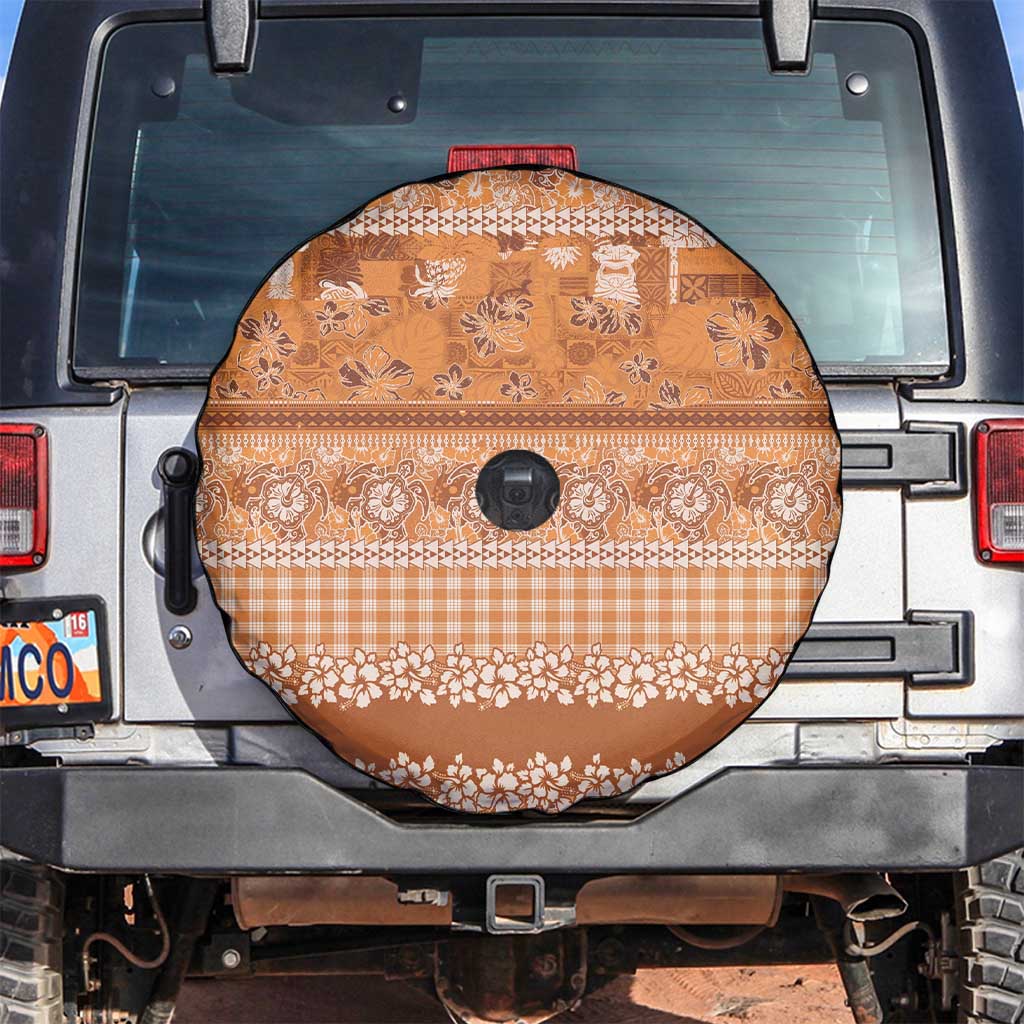 Hawaiian Hibiscus Honu Spare Tire Cover Gold Mele Kalikimaka Palaka Spirit LT9 Gold - Polynesian Pride