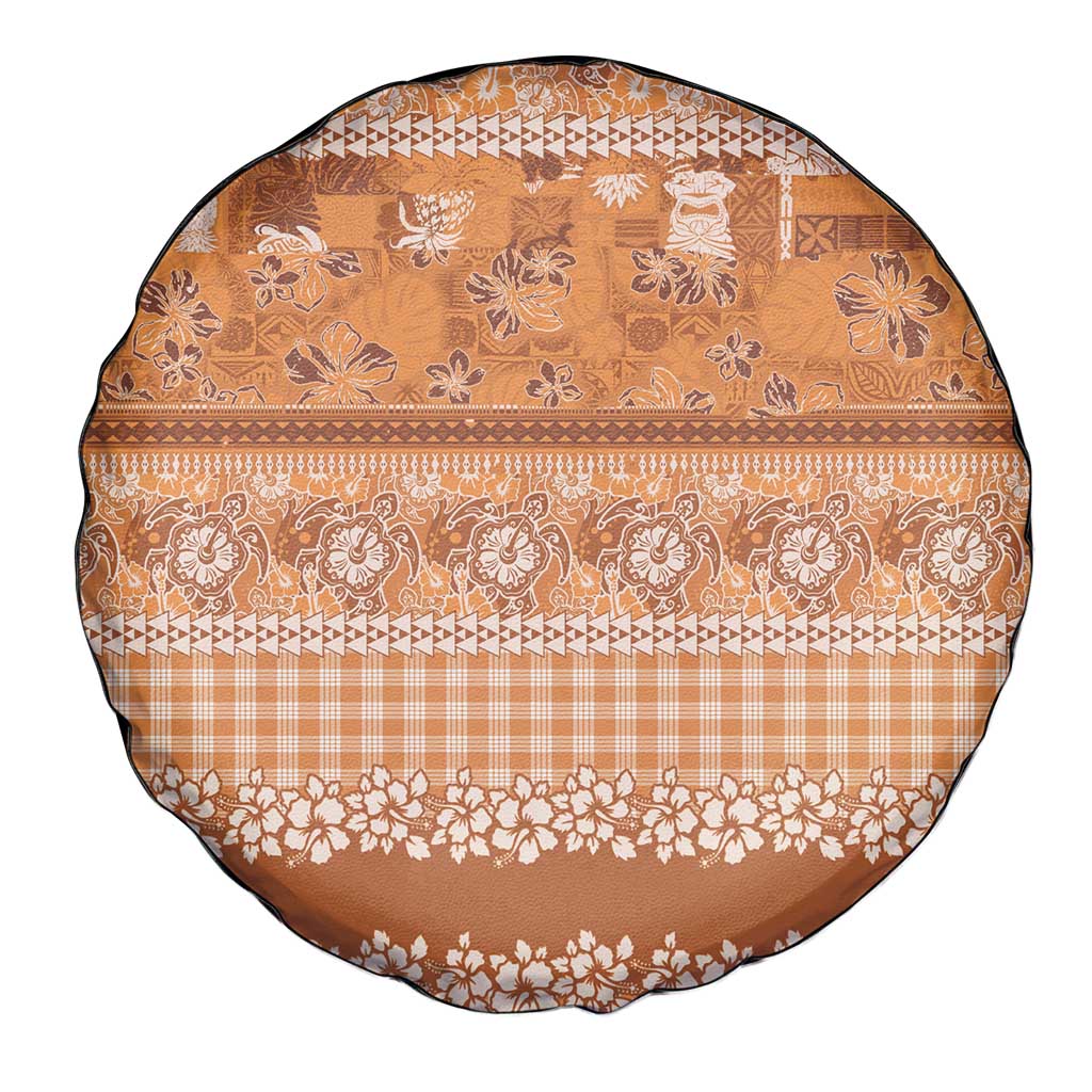 Hawaiian Hibiscus Honu Spare Tire Cover Gold Mele Kalikimaka Palaka Spirit LT9 - Polynesian Pride