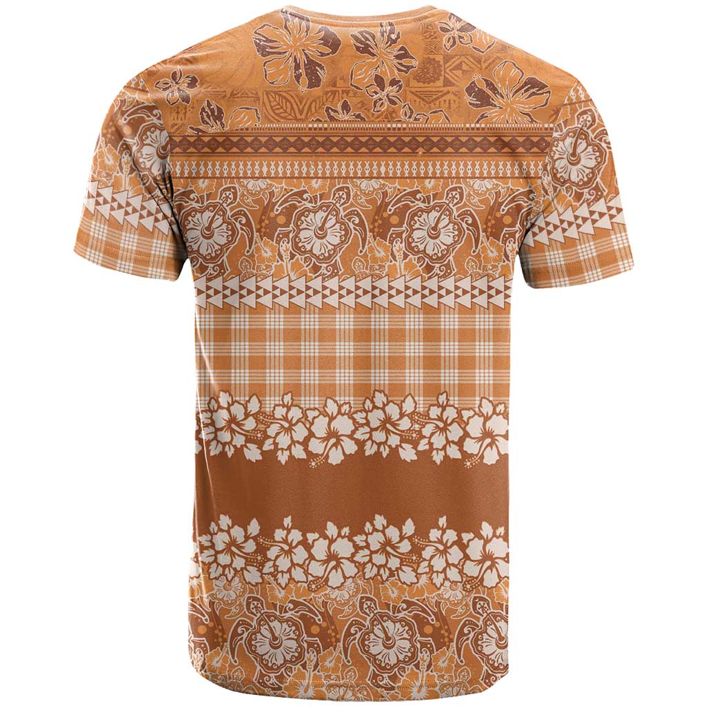 Hawaiian Hibiscus Honu T Shirt Gold Mele Kalikimaka Palaka Spirit LT9 - Polynesian Pride