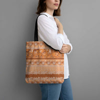 Hawaiian Hibiscus Honu Tote Bag Gold Mele Kalikimaka Palaka Spirit - Polynesian Pride