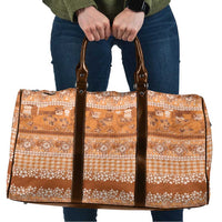 Hawaiian Hibiscus Honu Travel Bag Gold Mele Kalikimaka Palaka Spirit LT9 Gold - Polynesian Pride