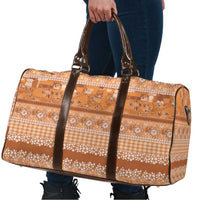 Hawaiian Hibiscus Honu Travel Bag Gold Mele Kalikimaka Palaka Spirit LT9 - Polynesian Pride