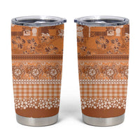 Hawaiian Hibiscus Honu Tumbler Cup Gold Mele Kalikimaka Palaka Spirit LT9 Gold - Polynesian Pride