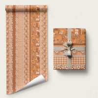 Hawaiian Hibiscus Honu Wrapping Paper Gold Mele Kalikimaka Palaka Spirit - Polynesian Pride