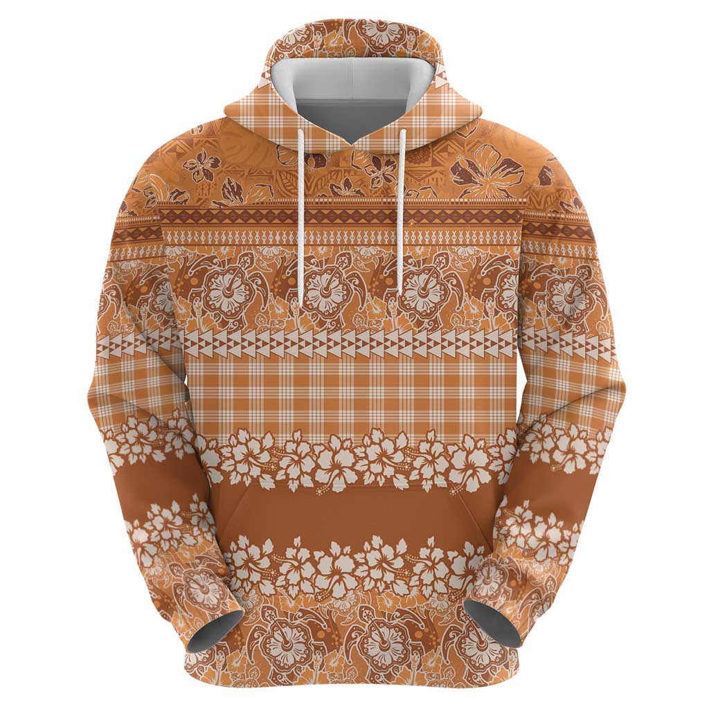 Hawaiian Hibiscus Honu Zip Hoodie Gold Mele Kalikimaka Palaka Spirit LT9 - Polynesian Pride