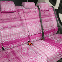 Hawaiian Hibiscus Honu Back Car Seat Cover Pink Mele Kalikimaka Palaka Spirit LT9 - Polynesian Pride