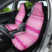 Hawaiian Hibiscus Honu Car Seat Cover Pink Mele Kalikimaka Palaka Spirit LT9 - Polynesian Pride