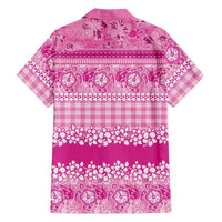 Hawaiian Hibiscus Honu Family Matching Puletasi and Hawaiian Shirt Pink Mele Kalikimaka Palaka Spirit LT9 - Polynesian Pride